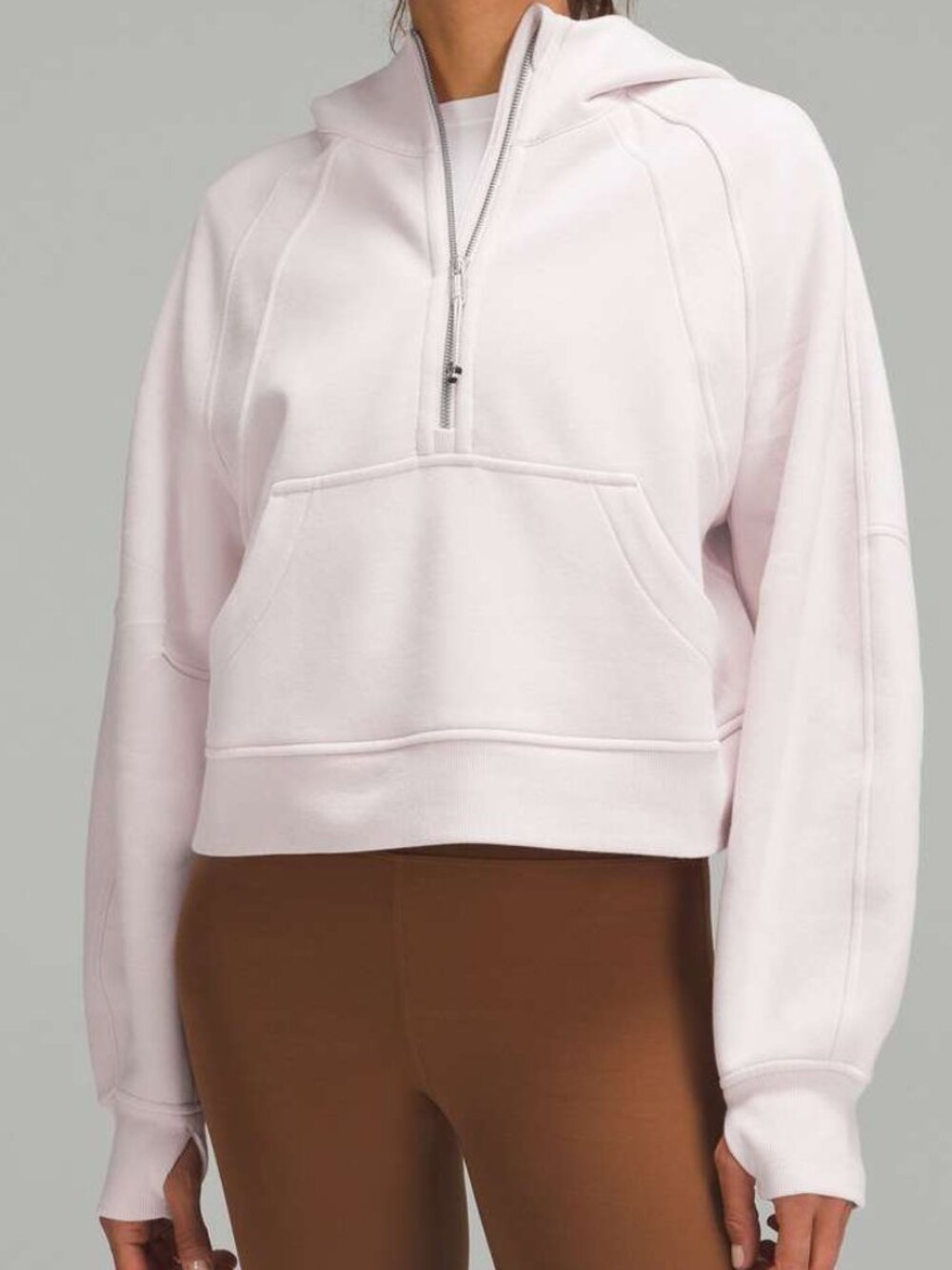 Lululemon Pink Scuba Oversized Half-Zip Hoodie size M/L